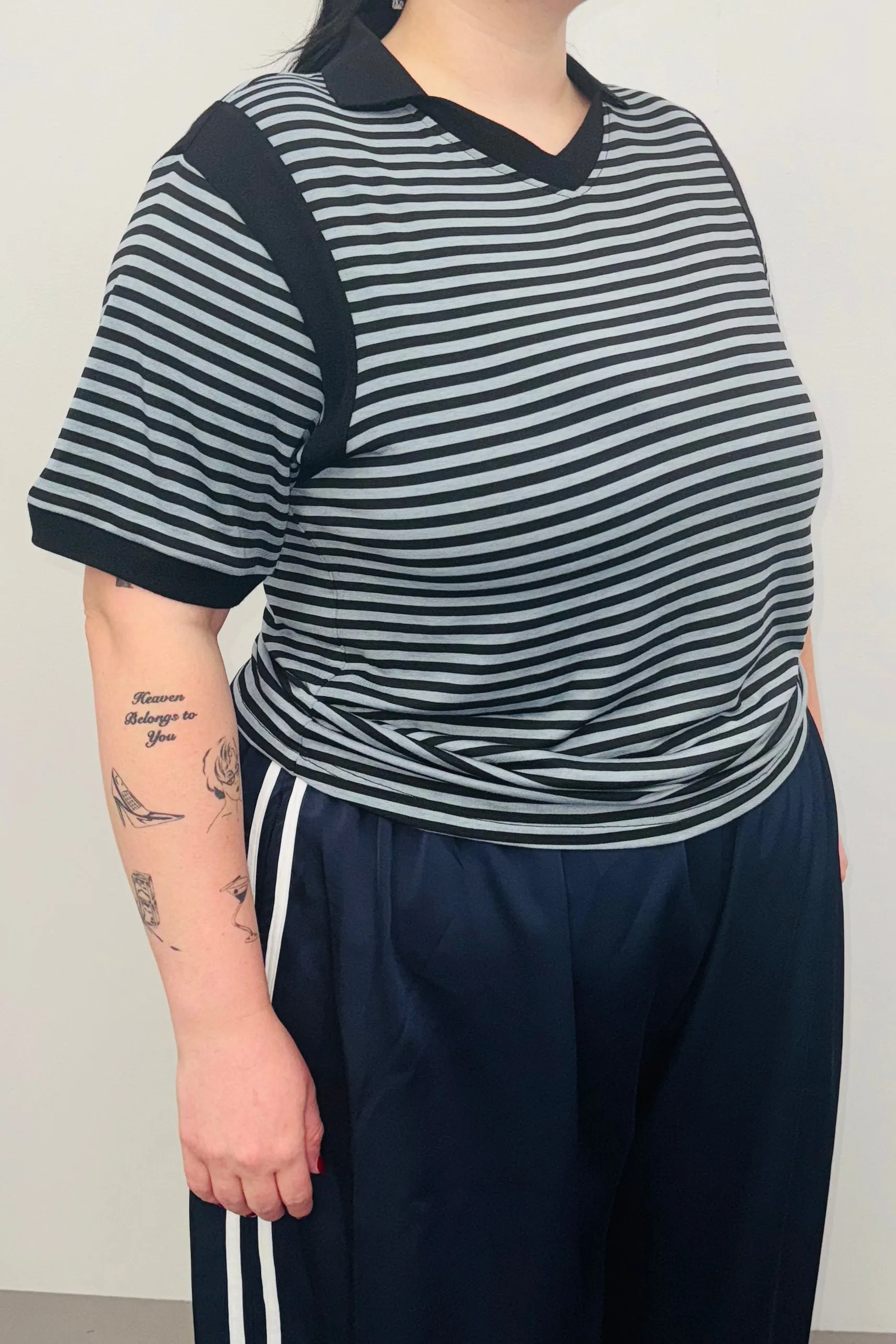 SAMPLE #350 - Unisex L Tencel Striped Polo sold by Fashion Brand Company product image thumbnail 2