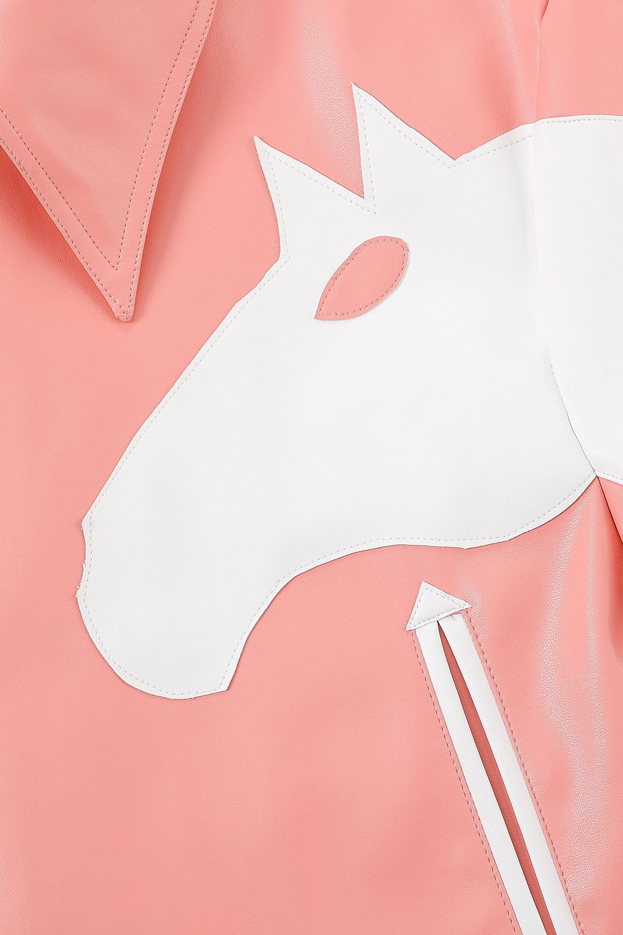2 left - Dueling Horses Fringe Jacket Plant Leather Peach/White sold by Fashion Brand Company product image thumbnail 5