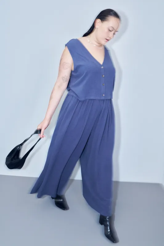 Soft Linen Vest and Pants Set Midnight sold by Fashion Brand Company