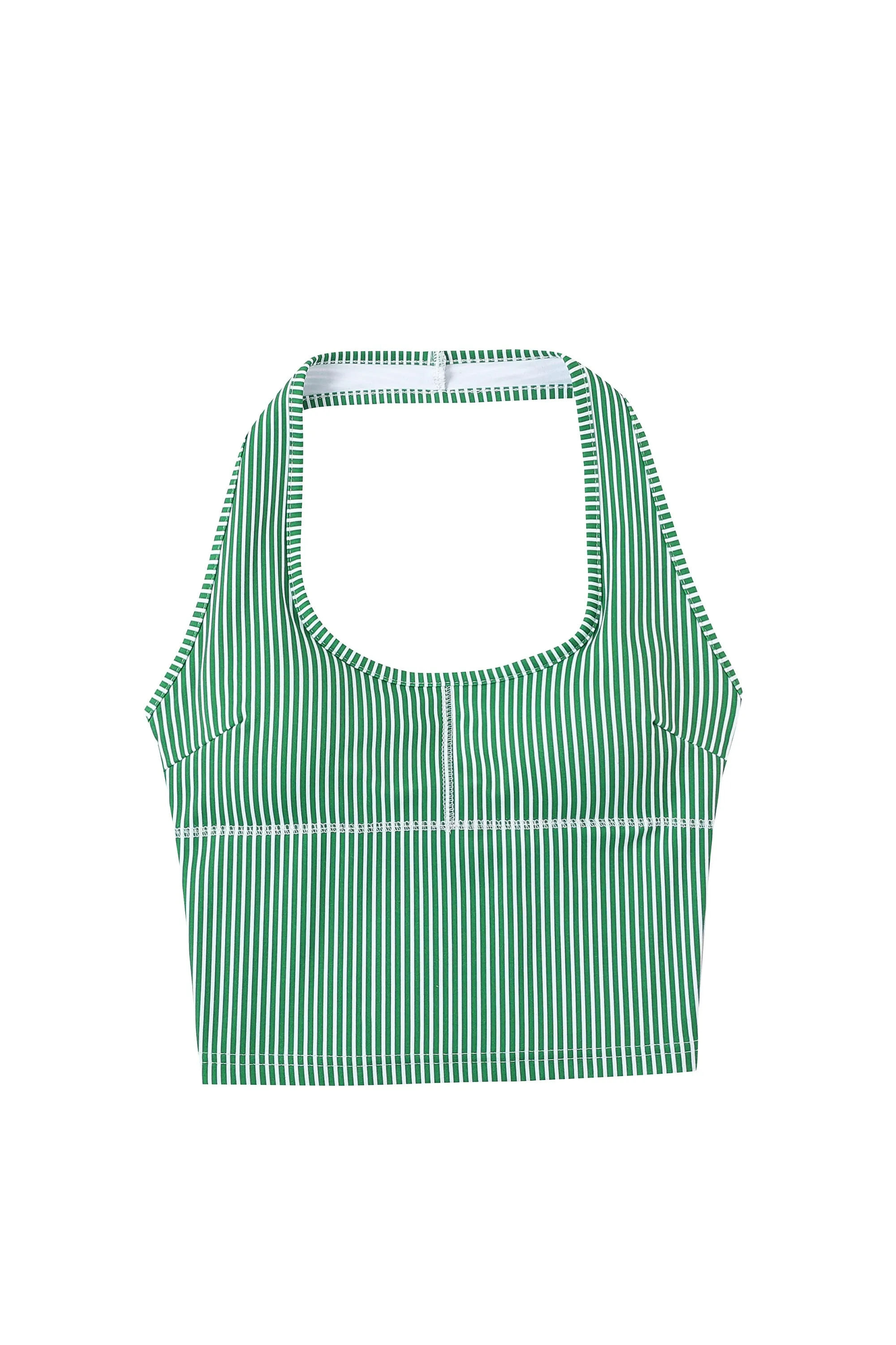 1 left - Tennis Stripe Yoga Halter Top sold by Fashion Brand Company product image thumbnail 3