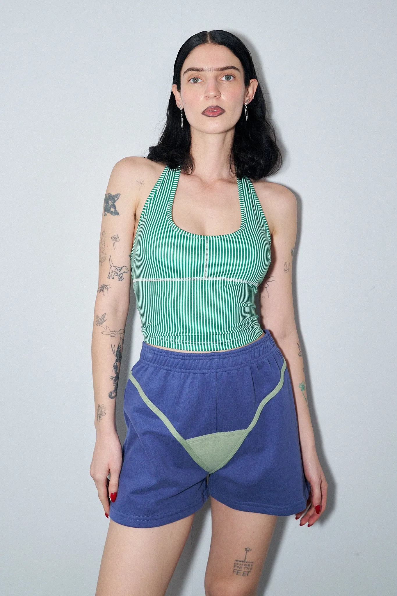 1 left - Tennis Stripe Yoga Halter Top sold by Fashion Brand Company product image thumbnail 2