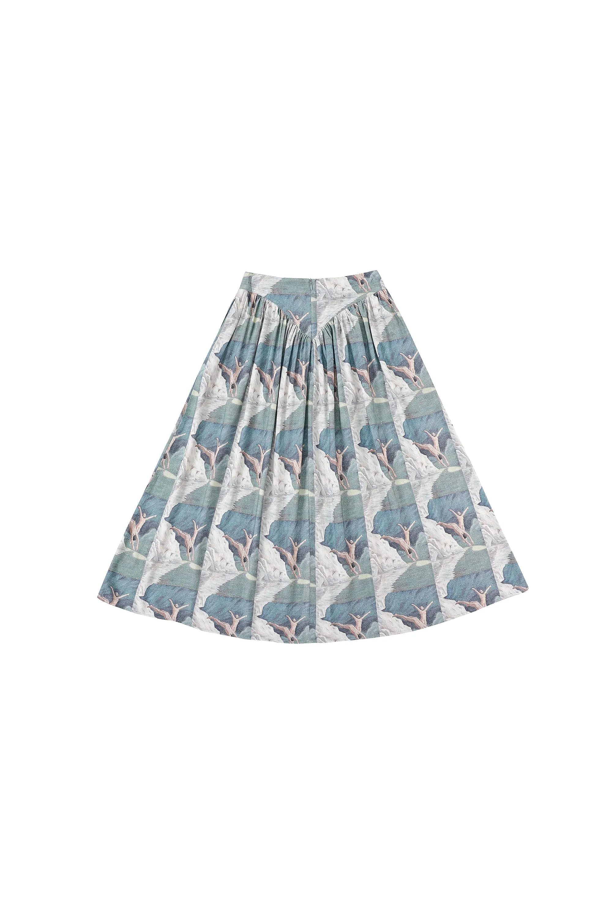 2 left - Park Skirt Soft Linen Nude Divers sold by Fashion Brand Company product image thumbnail 3