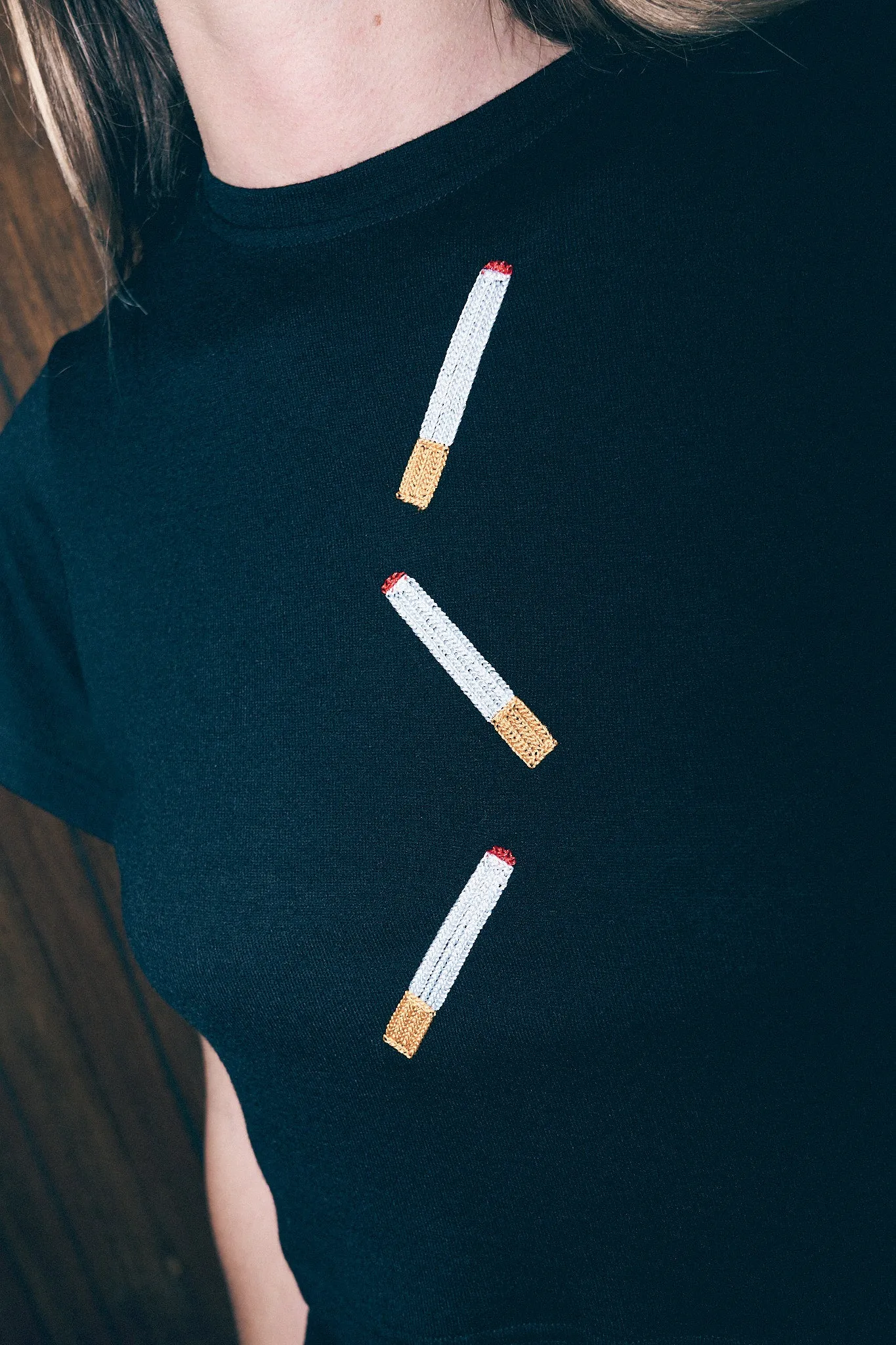 Cigarettes Wool Blend Tommy Tee sold by Fashion Brand Company product image thumbnail 2