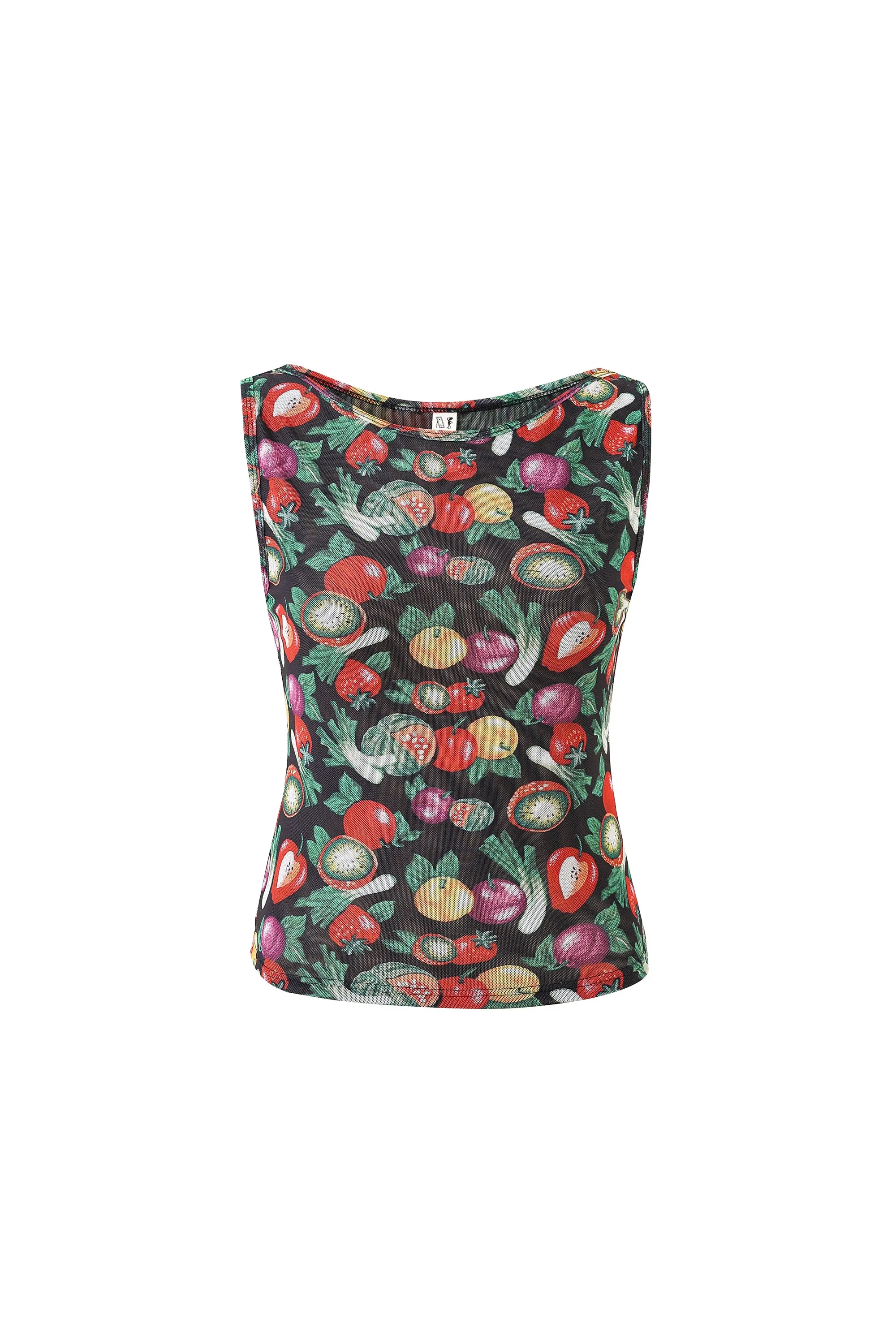 Boat Neck Mesh Shift Tank Vegetable Medley sold by Fashion Brand Company product image thumbnail 5