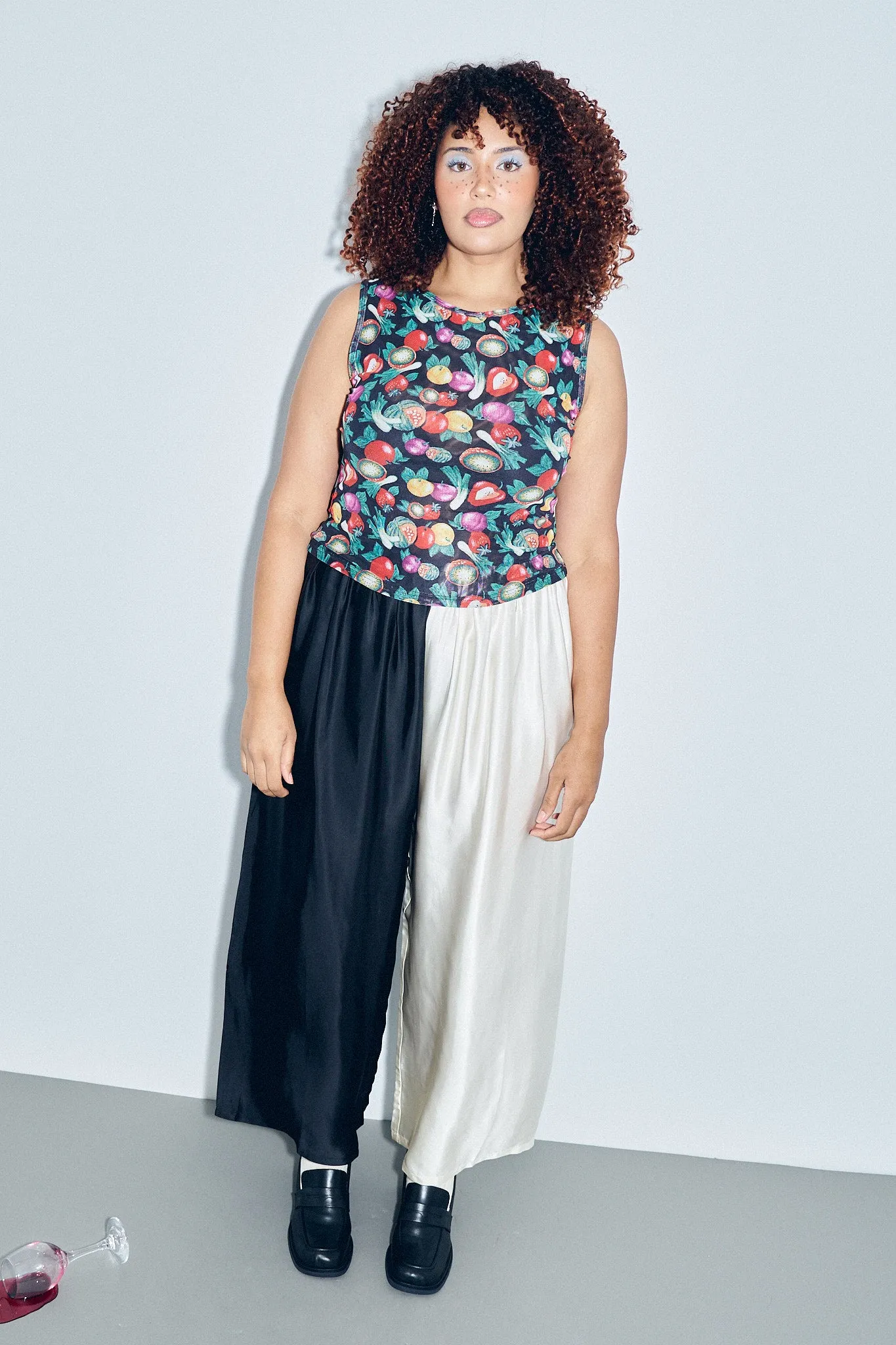 Boat Neck Mesh Shift Tank Vegetable Medley sold by Fashion Brand Company product image thumbnail 4