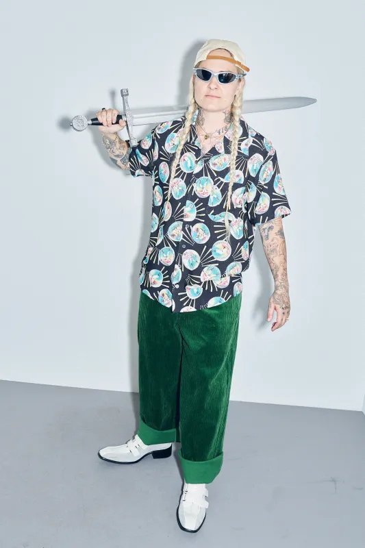Unisex Baseballs Linen Button Up sold by Fashion Brand Company