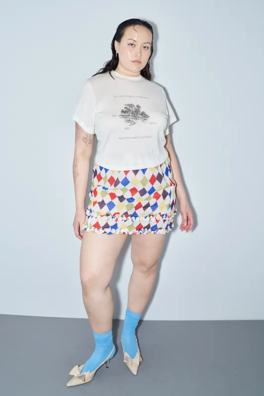 Chiffon Ruffle Harlequin Skirt sold by Fashion Brand Company
