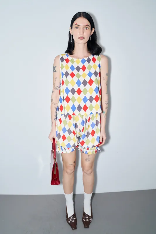 Shift Tank Soft Linen Harlequin sold by Fashion Brand Company