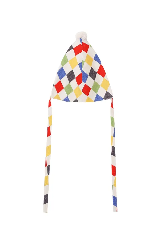 2 left - Primary Harlequin Adult Clown Hat sold by Fashion Brand Company