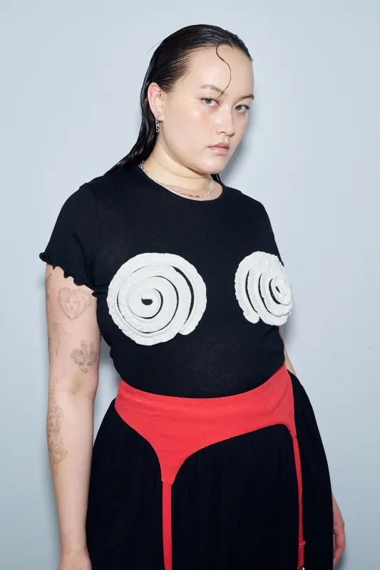 5 left - Swirl Boobs Wool Tee sold by Fashion Brand Company