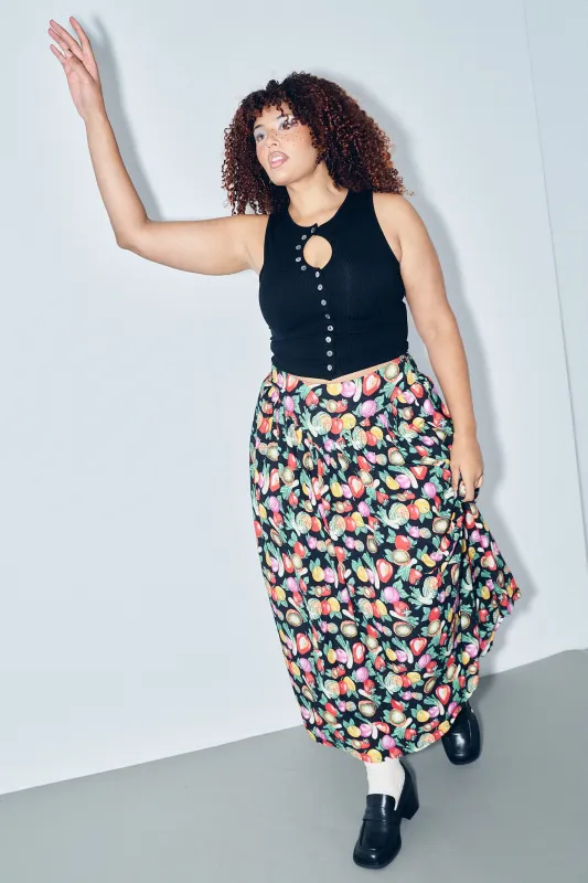Park Skirt Soft Linen Vegetable Medley sold by Fashion Brand Company