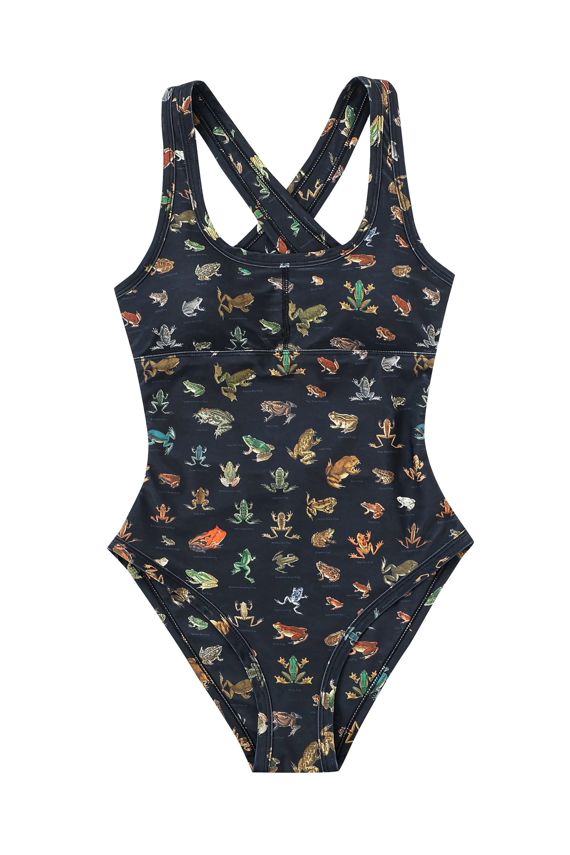 Crossback One Piece Swimsuit Favorite Frogs sold by Fashion Brand Company