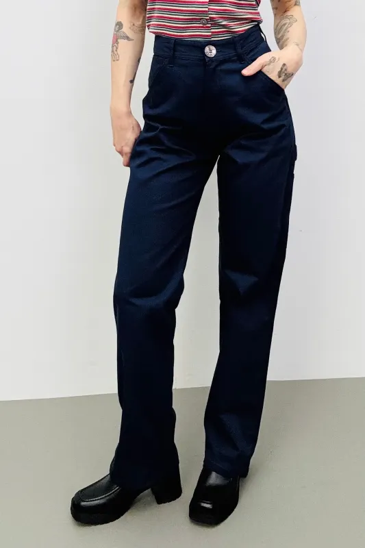 SAMPLE #246 - M Navy Canvas Pants made by Fashion Brand Company