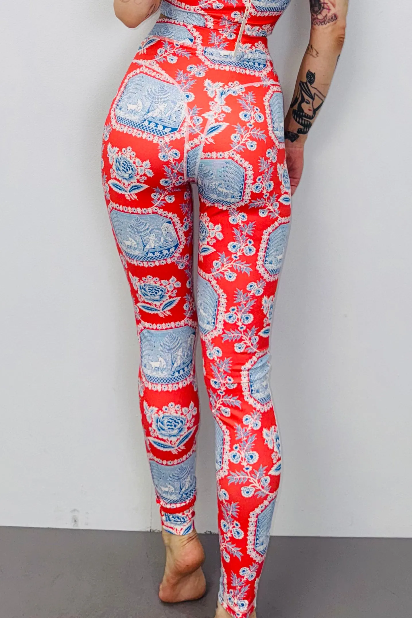 SAMPLE #434 - S Red Sexy Thong Leggings sold by Fashion Brand Company product image thumbnail 2