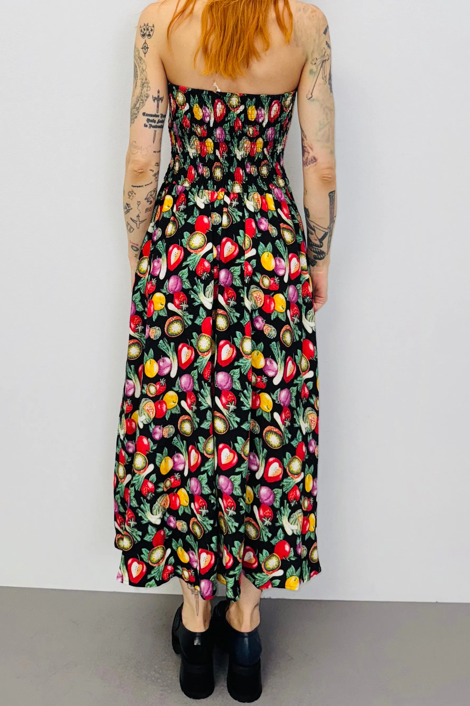 SAMPLE #444 - S Vegetable Medley Smocked Strapless Dress sold by Fashion Brand Company product image thumbnail 3