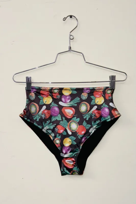 SAMPLE #431 - S Vegetable Medley Shiny Bathing Suit Bottoms made by Fashion Brand Company