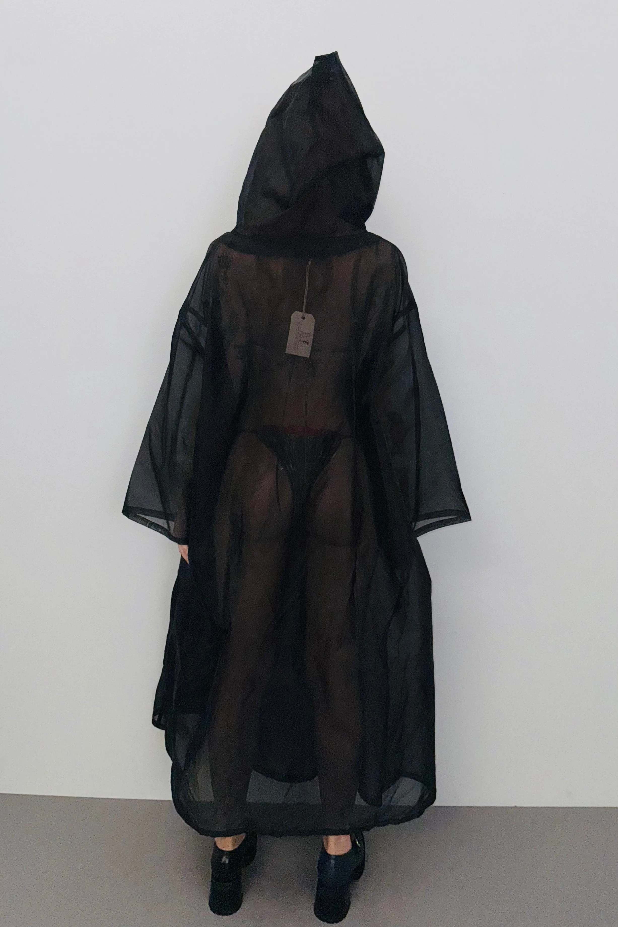SAMPLE #459 - S Sheer Black Cloak sold by Fashion Brand Company product image thumbnail 3