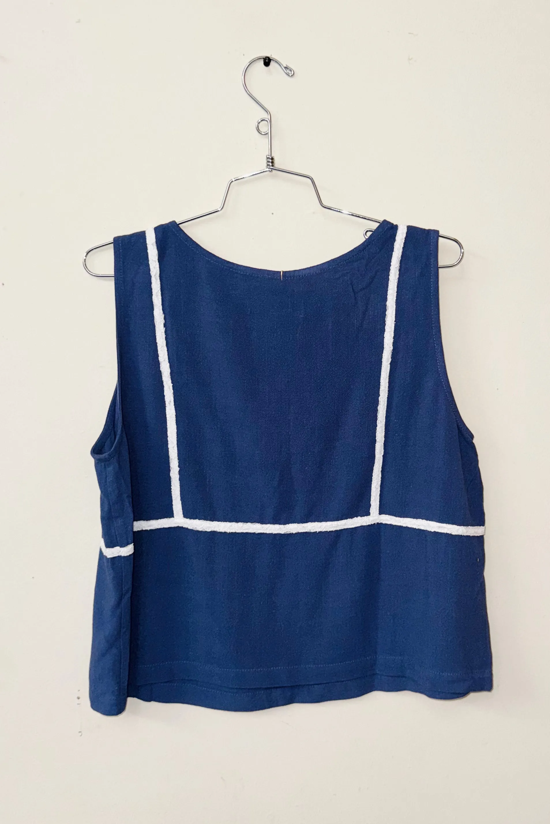 SAMPLE #470 - S Navy Bikini Bod Linen Tank sold by Fashion Brand Company product image thumbnail 2