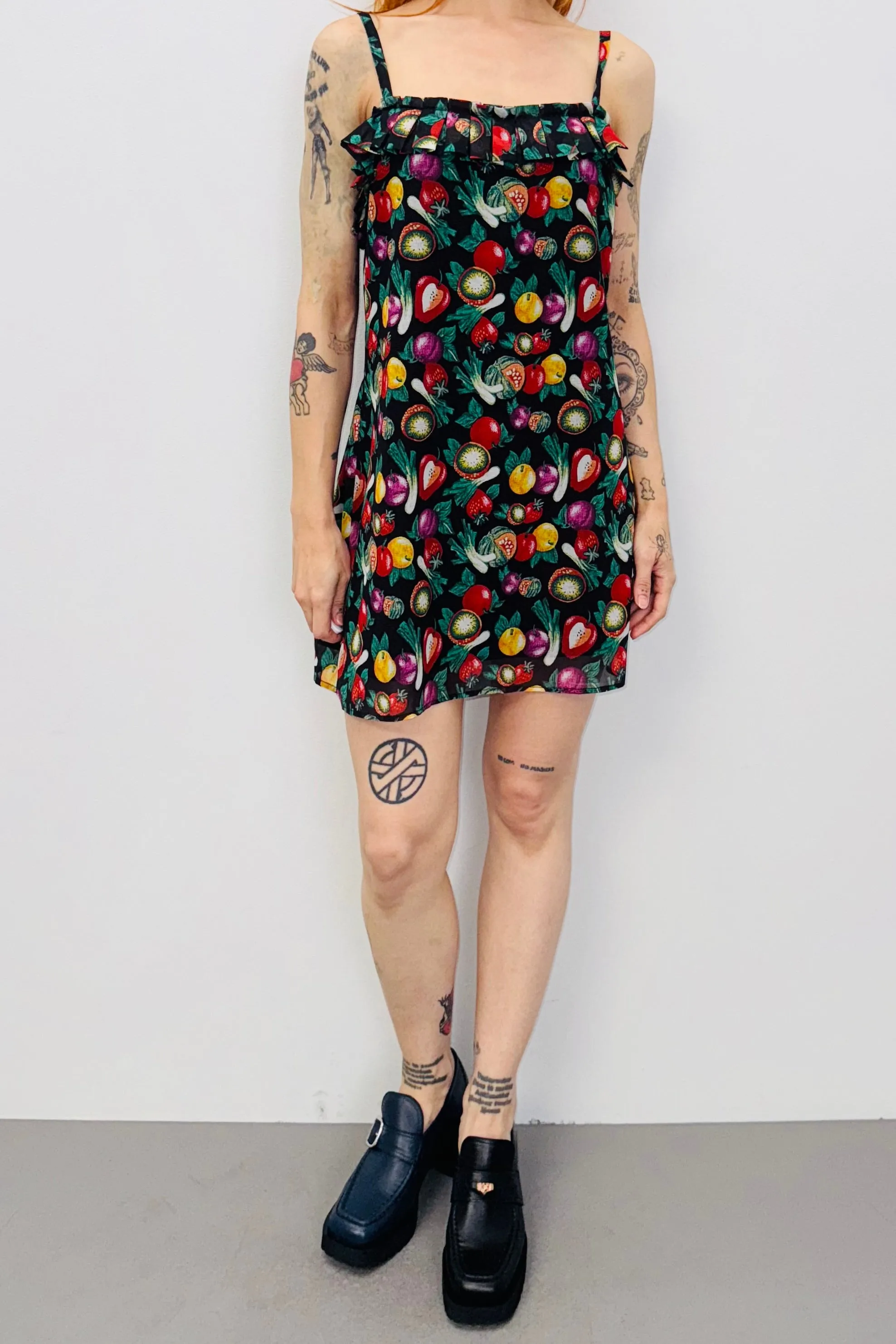 SAMPLE #476 - S Vegetable Medley Chiffon Mini Dress sold by Fashion Brand Company