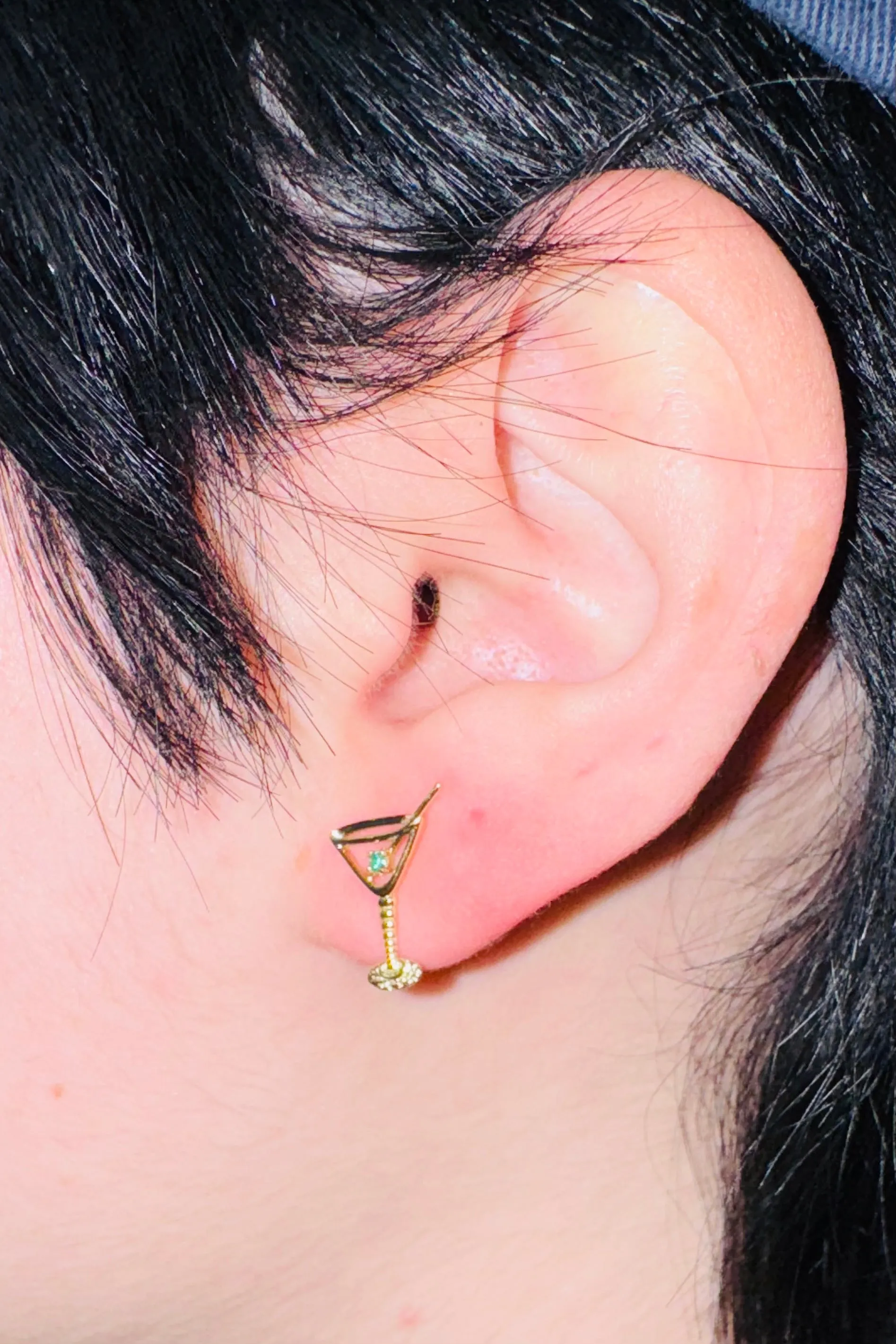 SAMPLE #478 - gold plate Martini Earrings sold by Fashion Brand Company