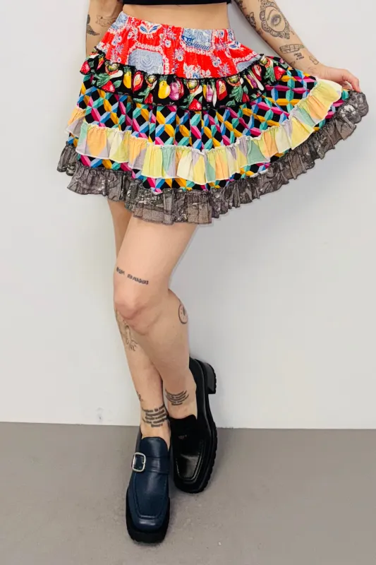 SAMPLE #426 - S Scrap Ruffle Skirt sold by Fashion Brand Company