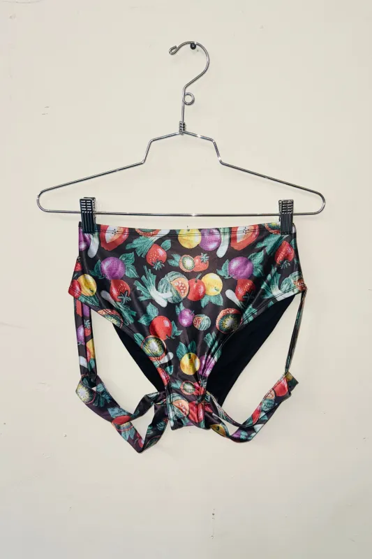 SAMPLE #402 - S Vegetable Medley Garter Bikini Bottoms made by Fashion Brand Company