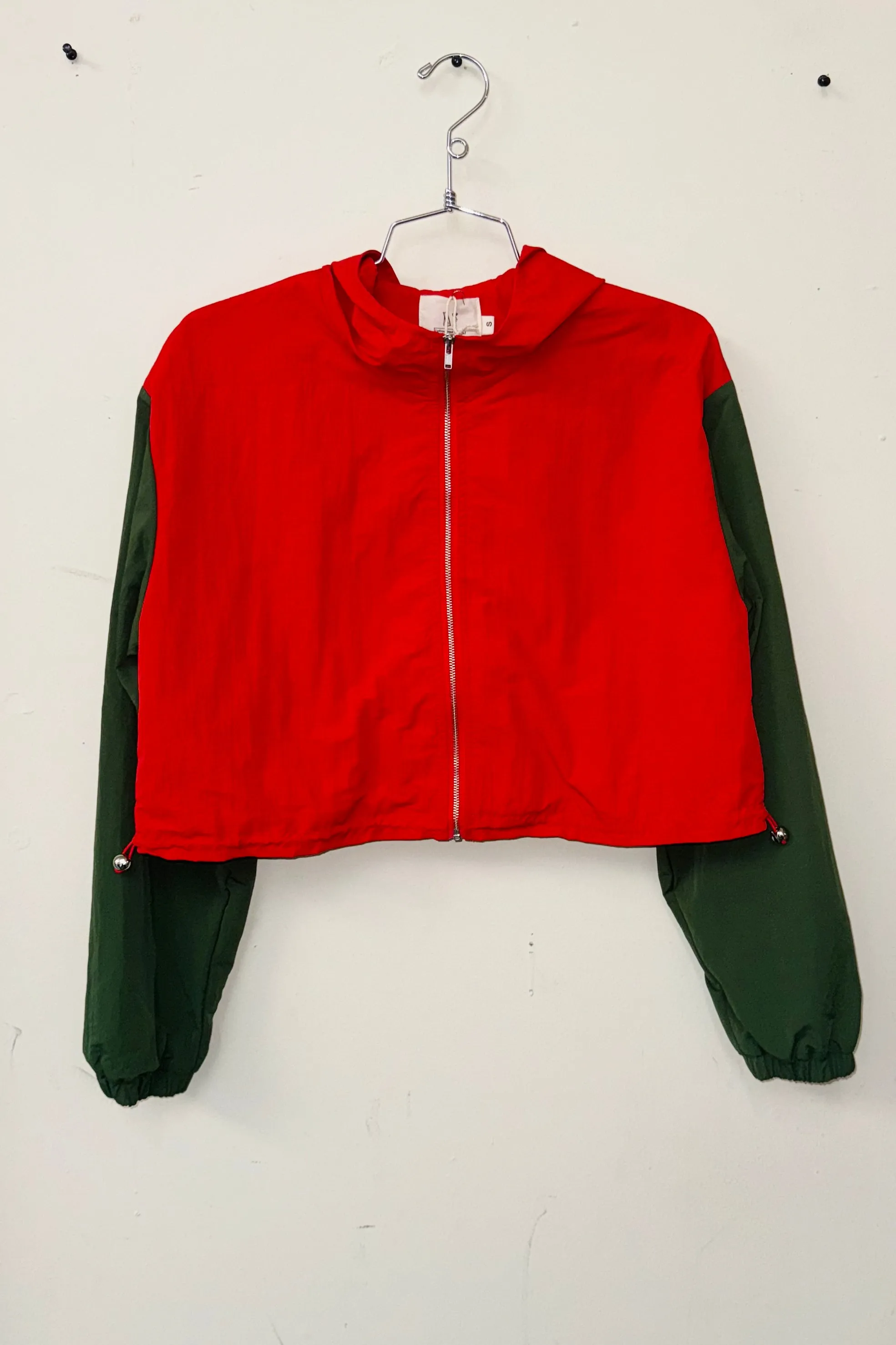 SAMPLE #420 - XS Red/Green Windbreaker Jacket sold by Fashion Brand Company
