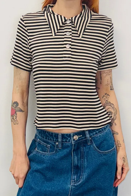 SAMPLE #372 - S/M Striped Collar Shirt made by Fashion Brand Company