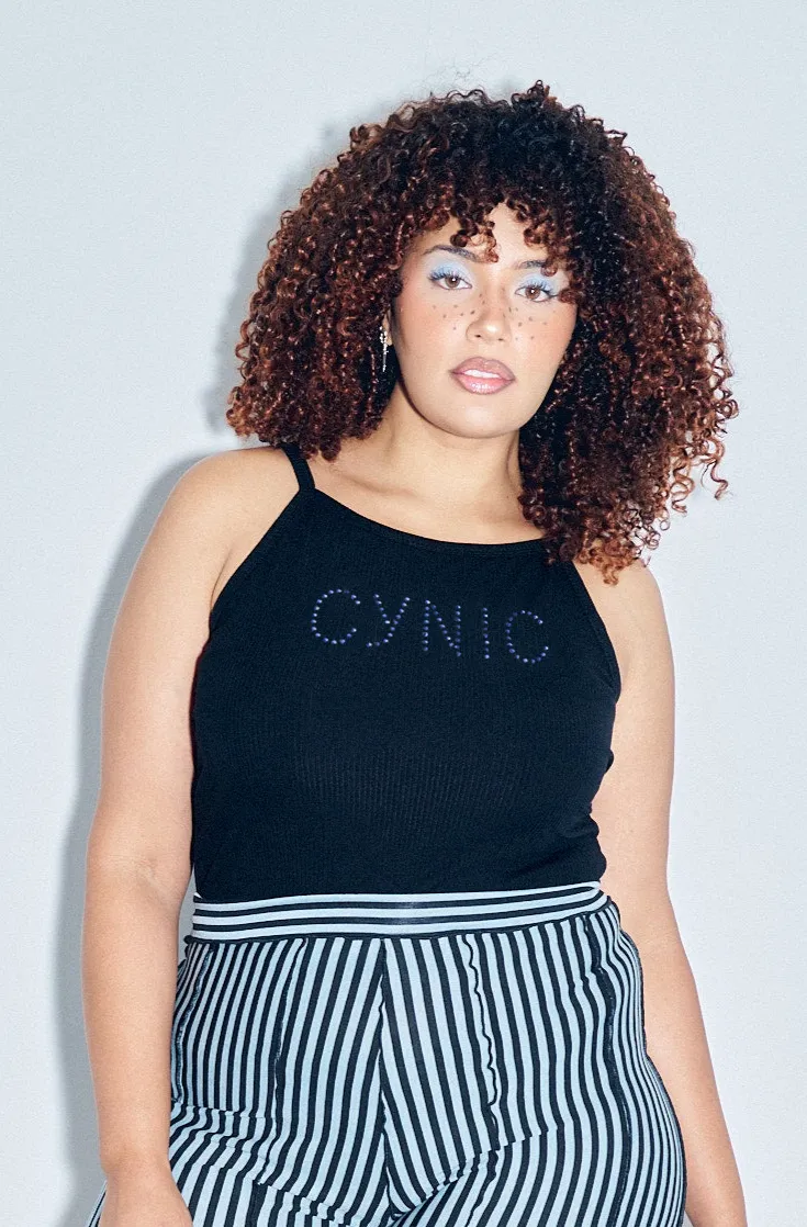 4 left - CYNIC Tencel Rib Camp Tank Black sold by Fashion Brand Company product image thumbnail 2