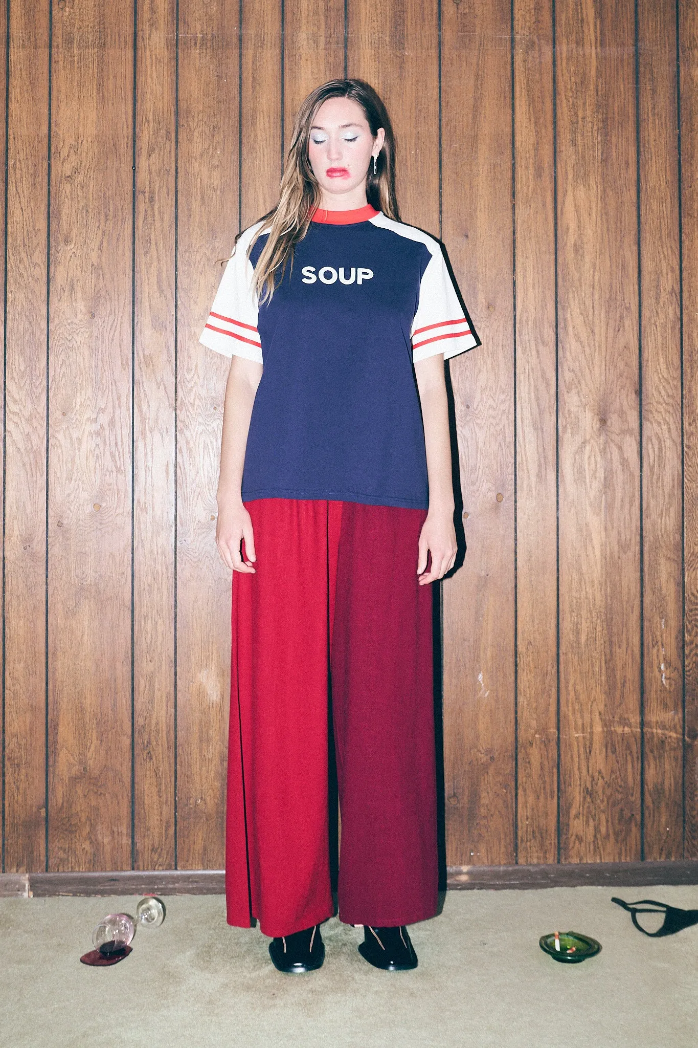 Unisex SOUP Navy/Red Athletic T-Shirt sold by Fashion Brand Company product image thumbnail 4