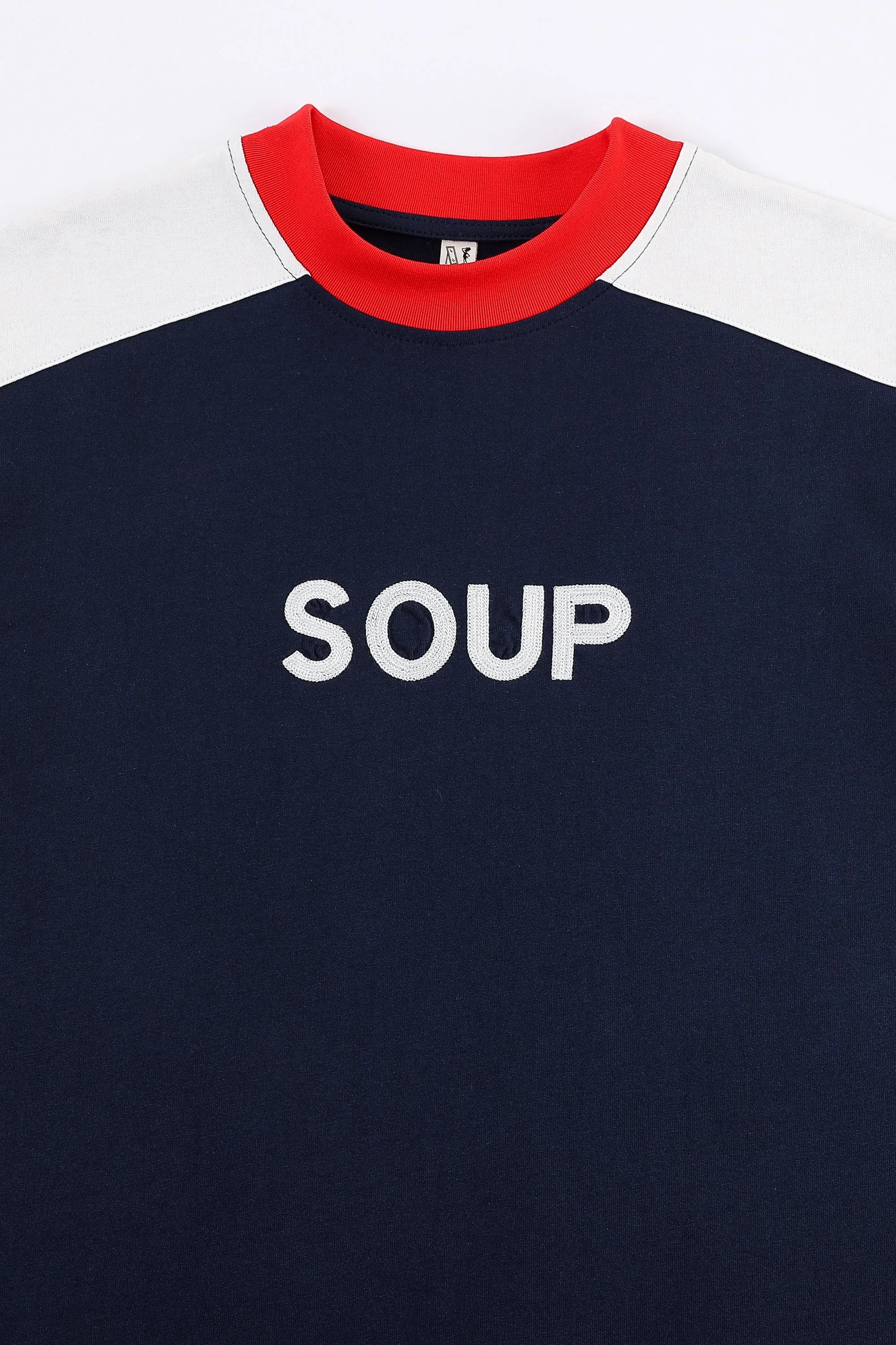 Unisex SOUP Navy/Red Athletic T-Shirt sold by Fashion Brand Company product image thumbnail 5