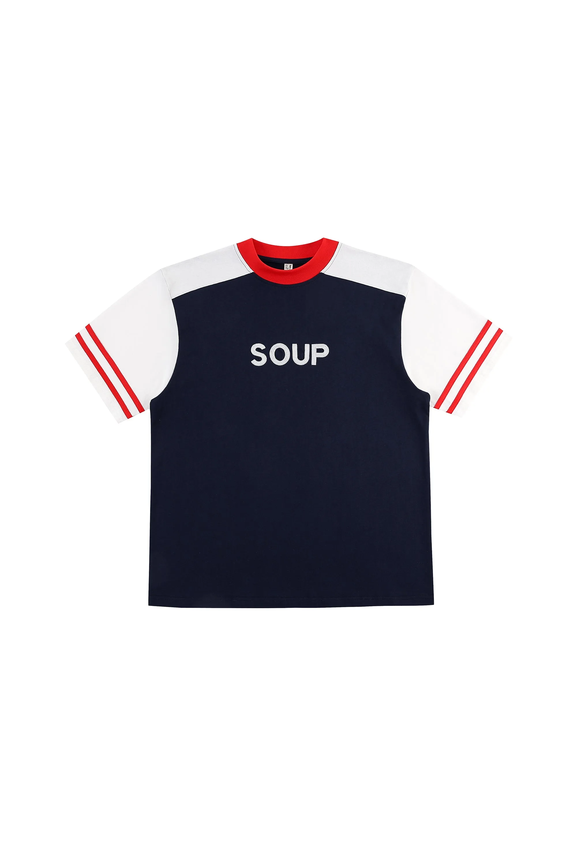 Unisex SOUP Navy/Red Athletic T-Shirt sold by Fashion Brand Company