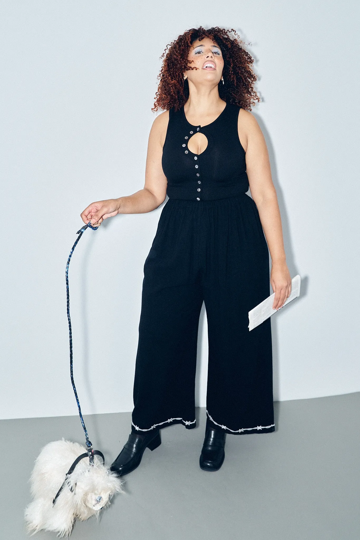Unbuttoned Tencel Rib Tank Top Black sold by Fashion Brand Company product image thumbnail 3
