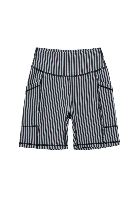 Surf Stripe Shorts Black/Blue sold by Fashion Brand Company