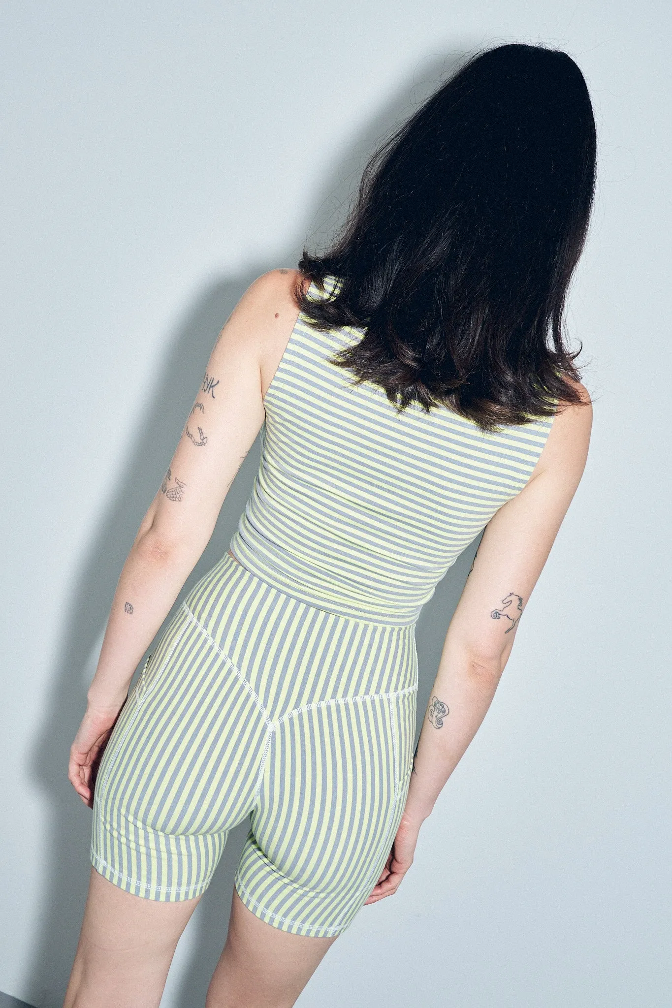 1 left - Surf Stripe Shorts Green/Gray sold by Fashion Brand Company product image thumbnail 3