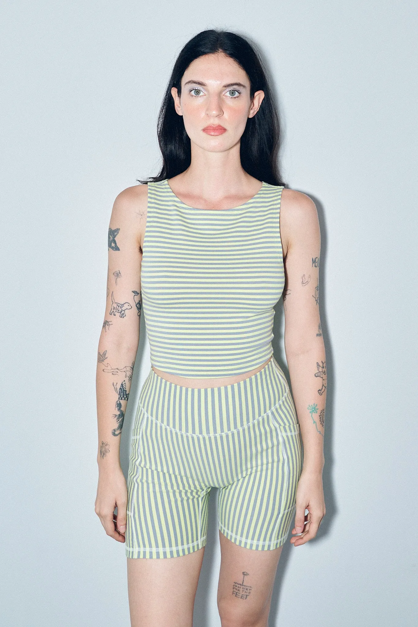 1 left - Surf Stripe Shorts Green/Gray sold by Fashion Brand Company