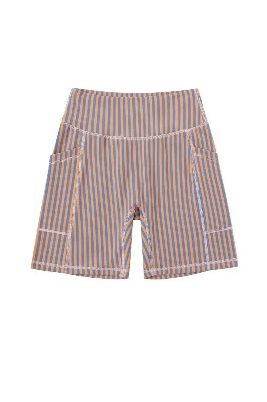 3 left - Surf Stripe Cotton Shorts Orange/Blue sold by Fashion Brand Company