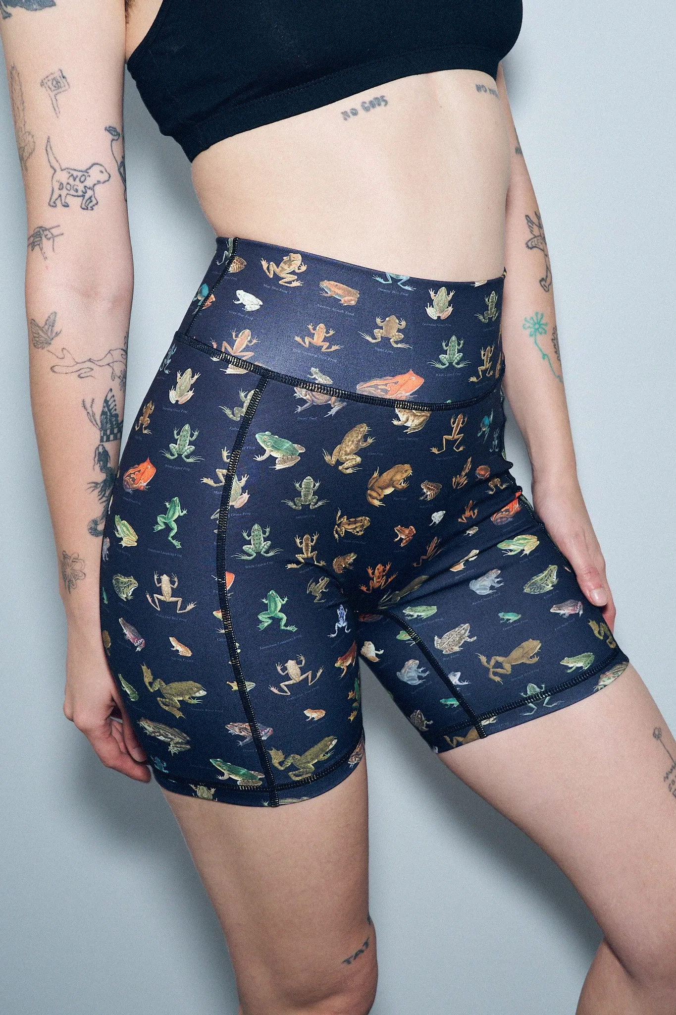 Yoga Shorts Favorite Frogs sold by Fashion Brand Company product image thumbnail 3