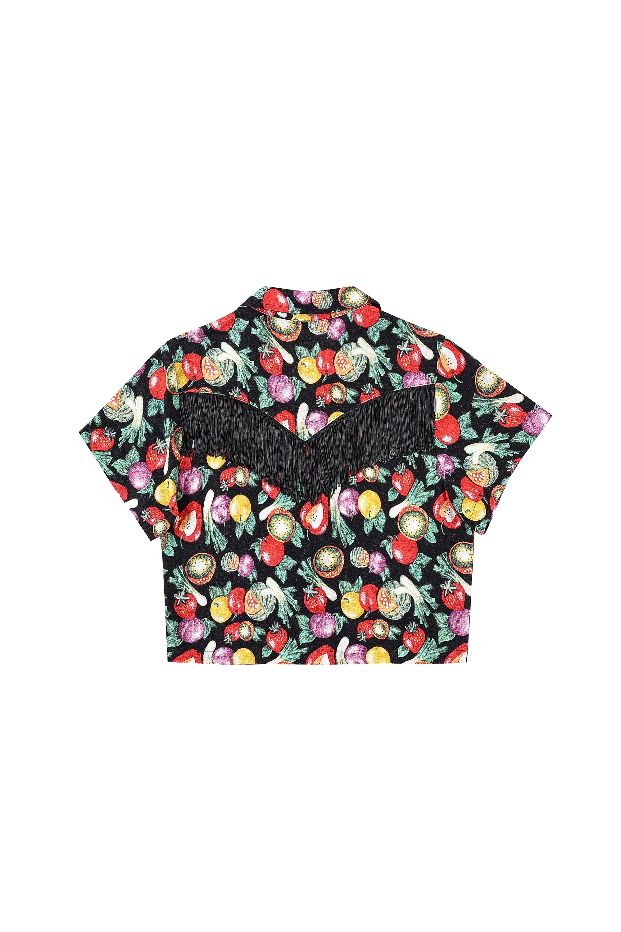 1 left - Soft Linen Fringe Blouse Vegetable Medley sold by Fashion Brand Company product image thumbnail 5