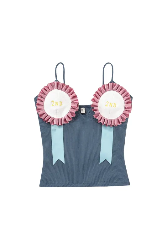 2 left - 2nd Place The Date Cami Tencel Rib Blue sold by Fashion Brand Company