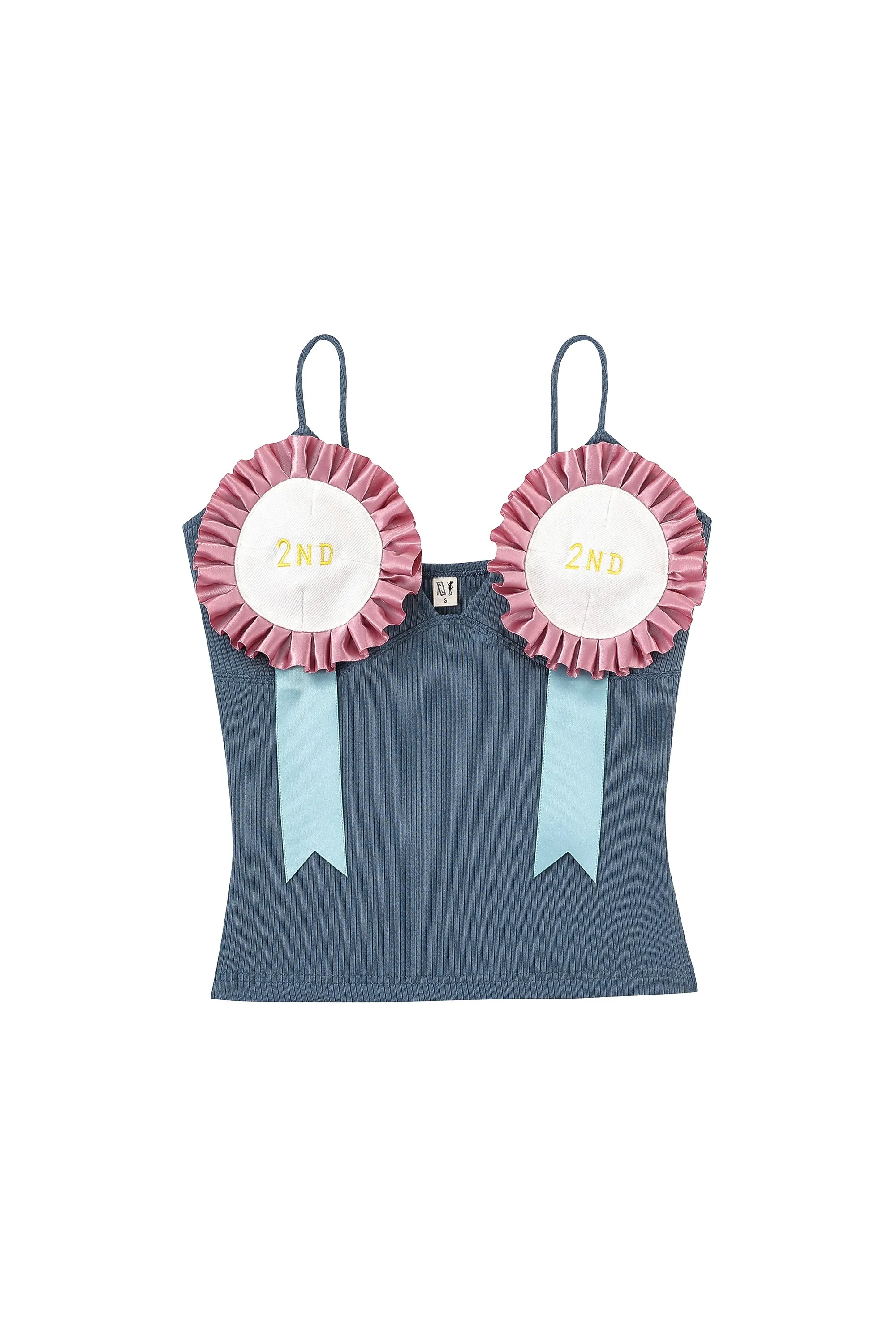 2 left - 2nd Place The Date Cami Tencel Rib Blue sold by Fashion Brand Company