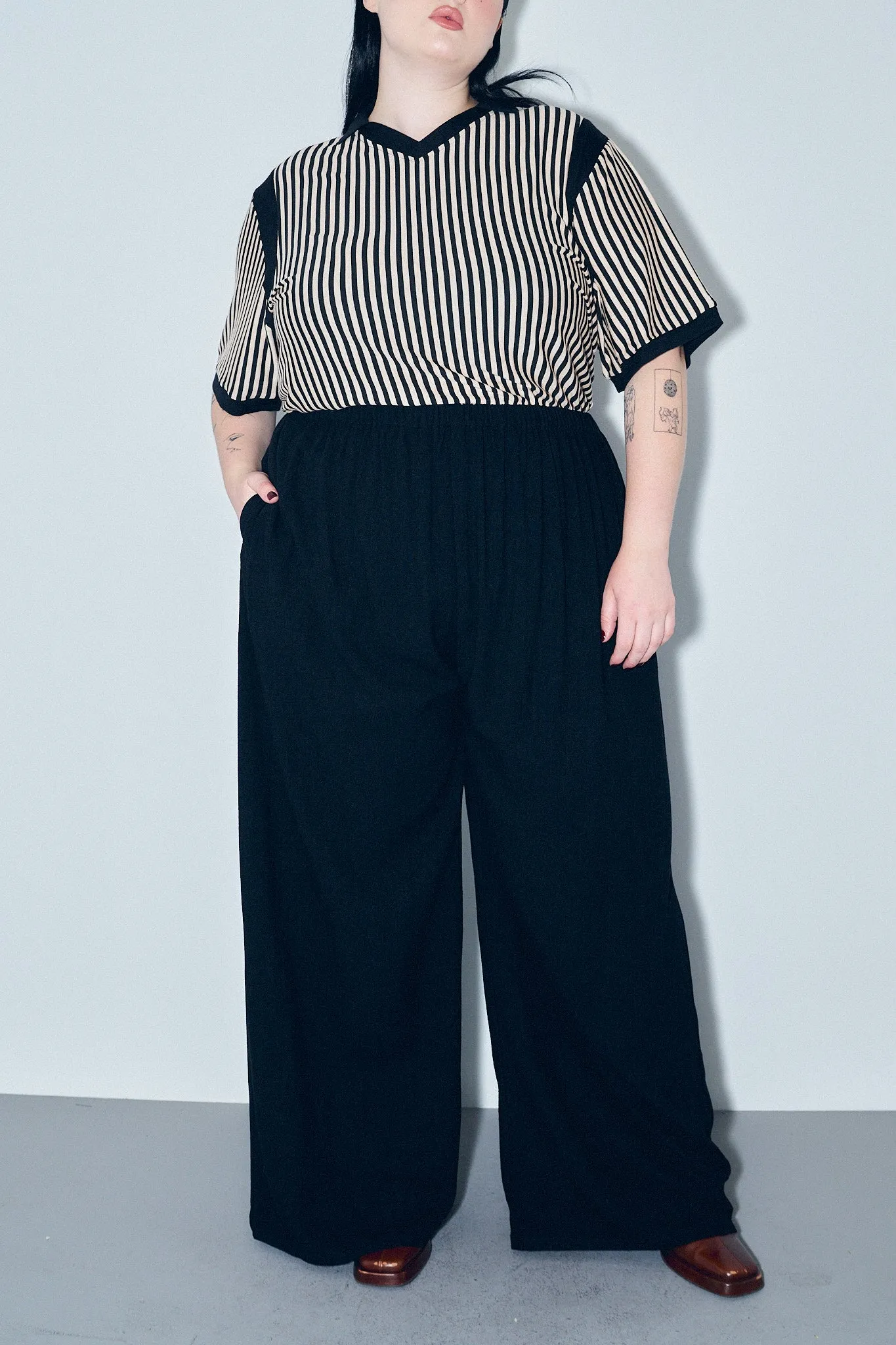 Unisex Sport Polo Cream Stripe sold by Fashion Brand Company product image thumbnail 3