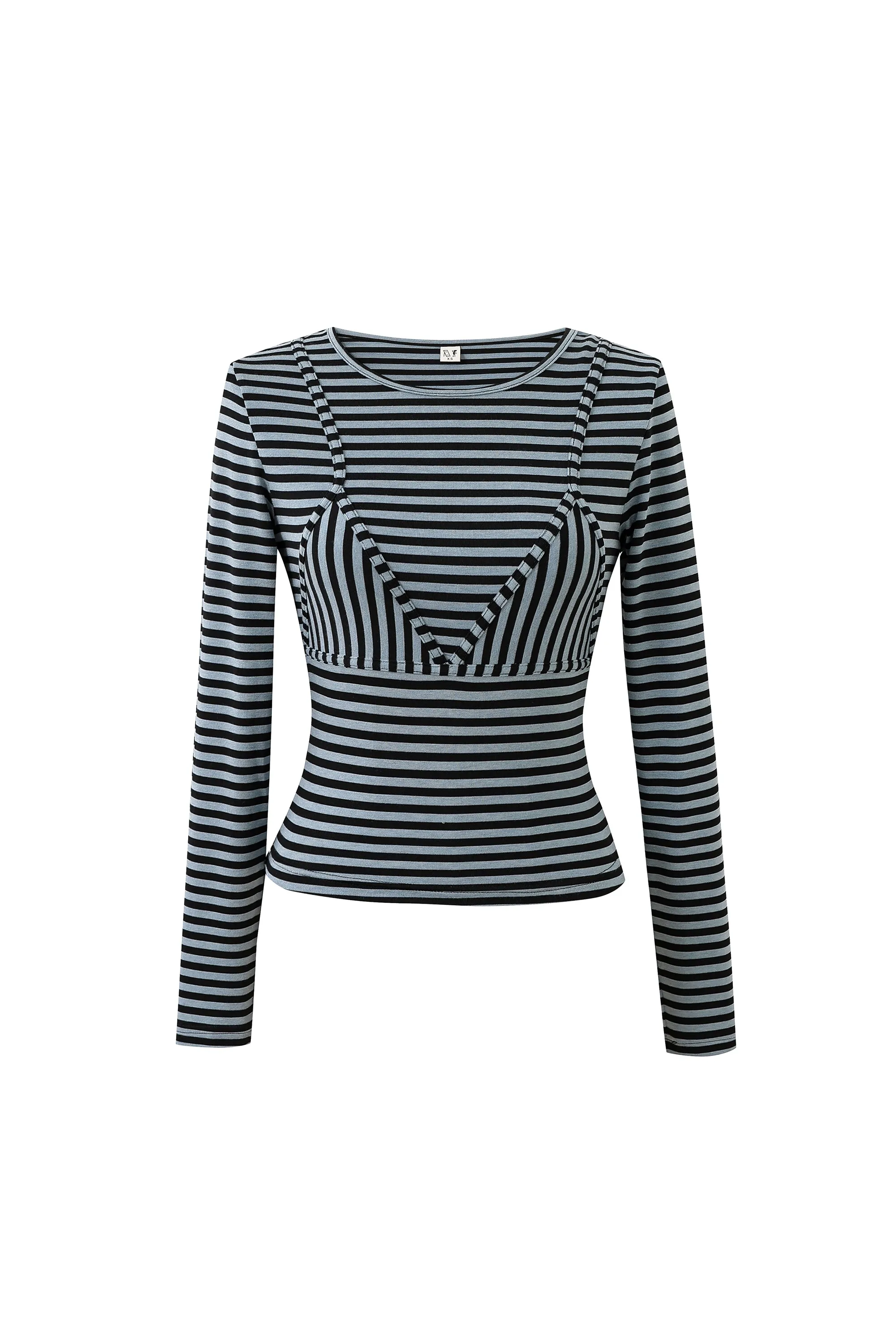 Long Sleeve Bikini Bod Blue Stripe sold by Fashion Brand Company product image thumbnail 5