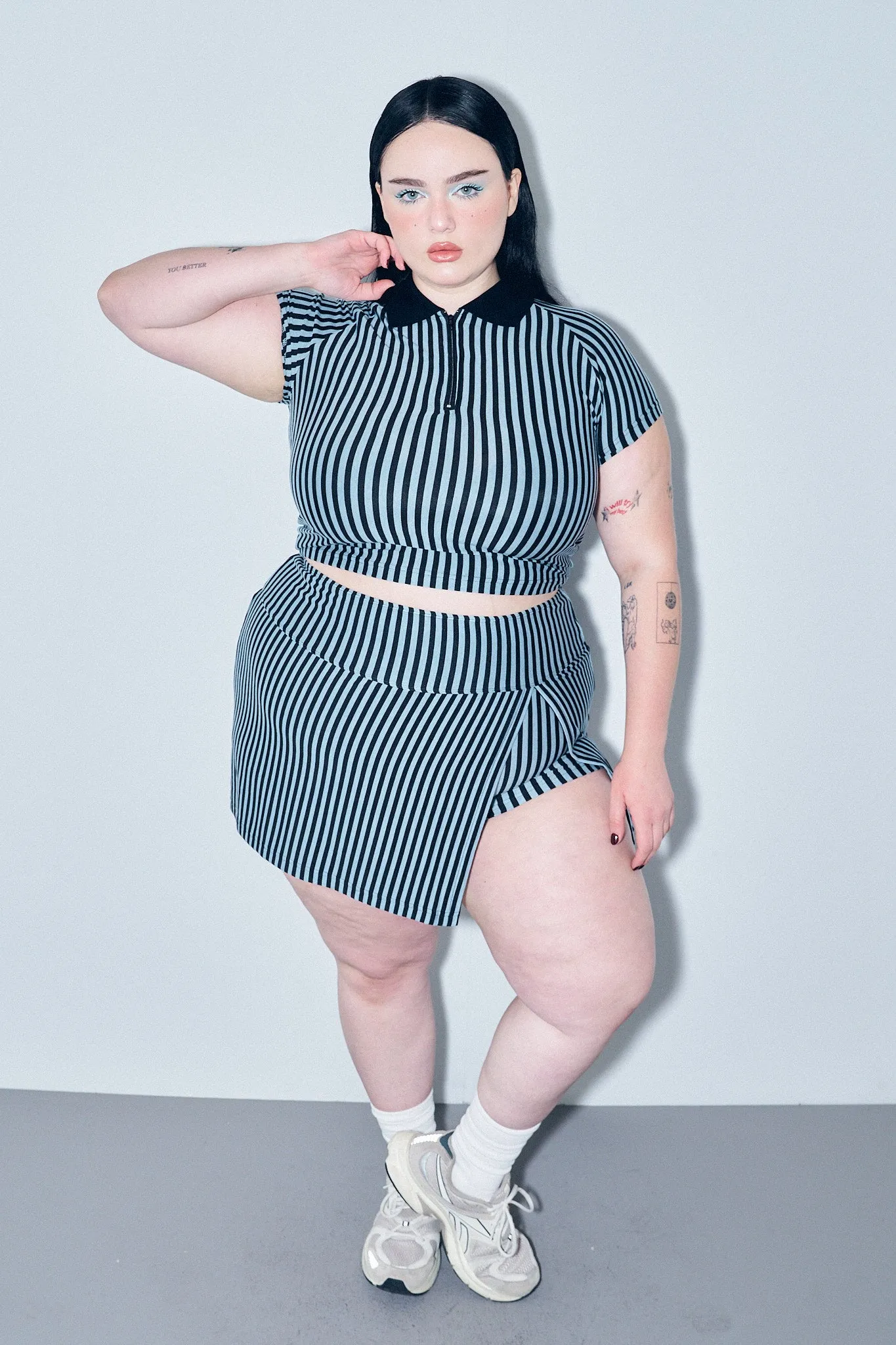 Mini Skort Blue Stripe sold by Fashion Brand Company product image thumbnail 2