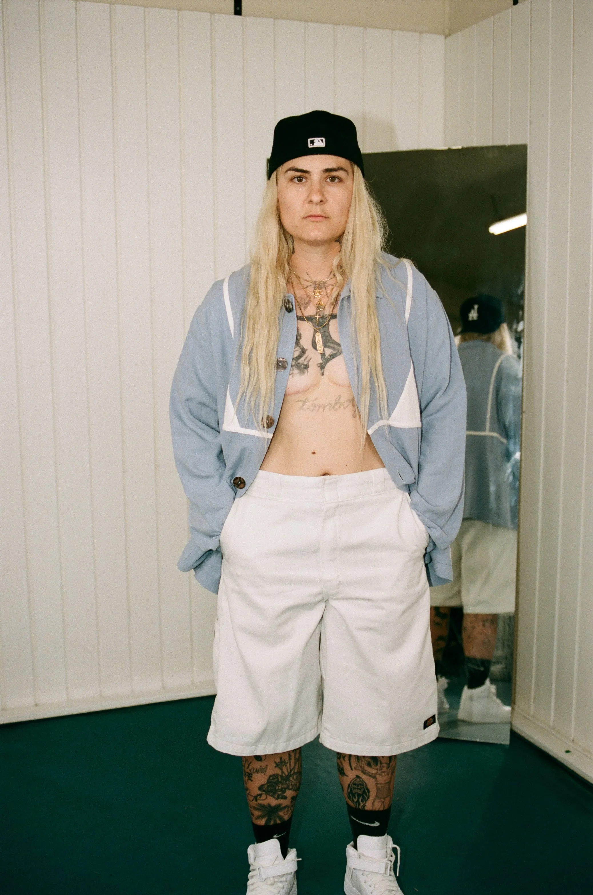 Unisex Bikini Bod Thick Linen Chore Jacket sold by Fashion Brand Company product image thumbnail 4