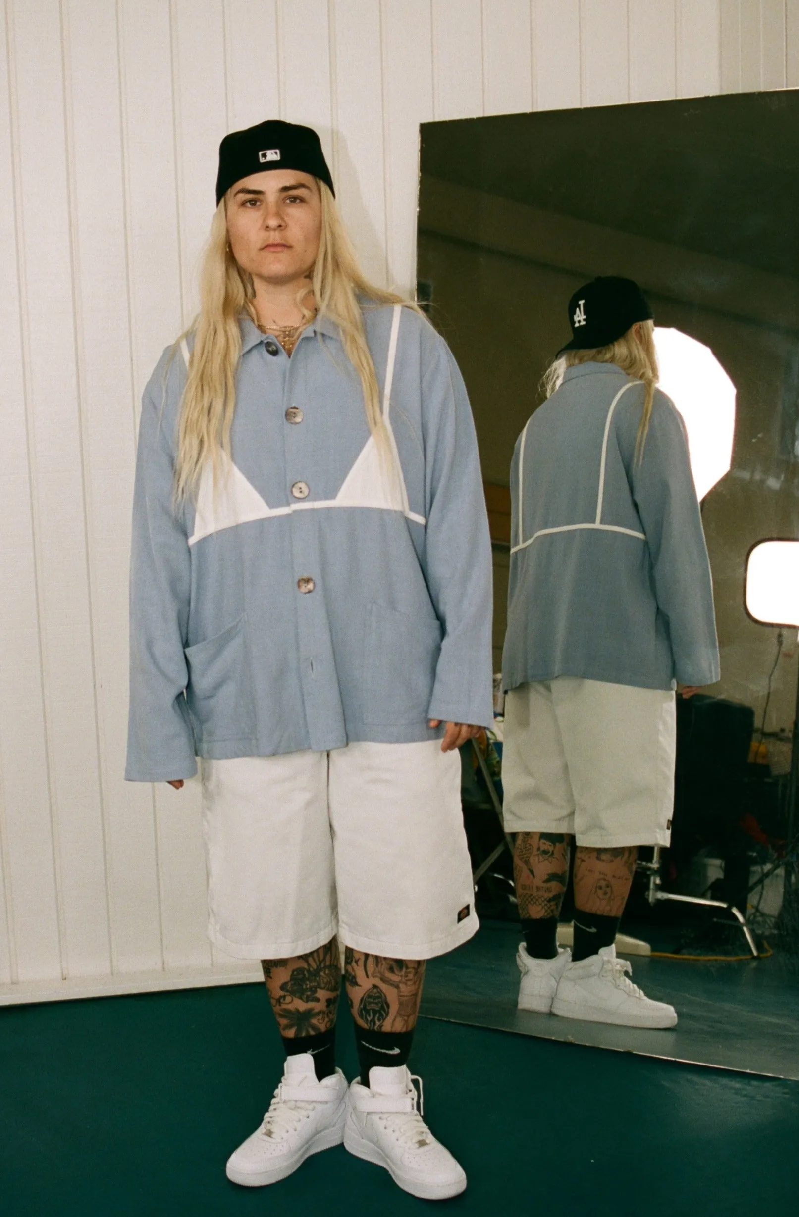 Unisex Bikini Bod Thick Linen Chore Jacket sold by Fashion Brand Company product image thumbnail 3