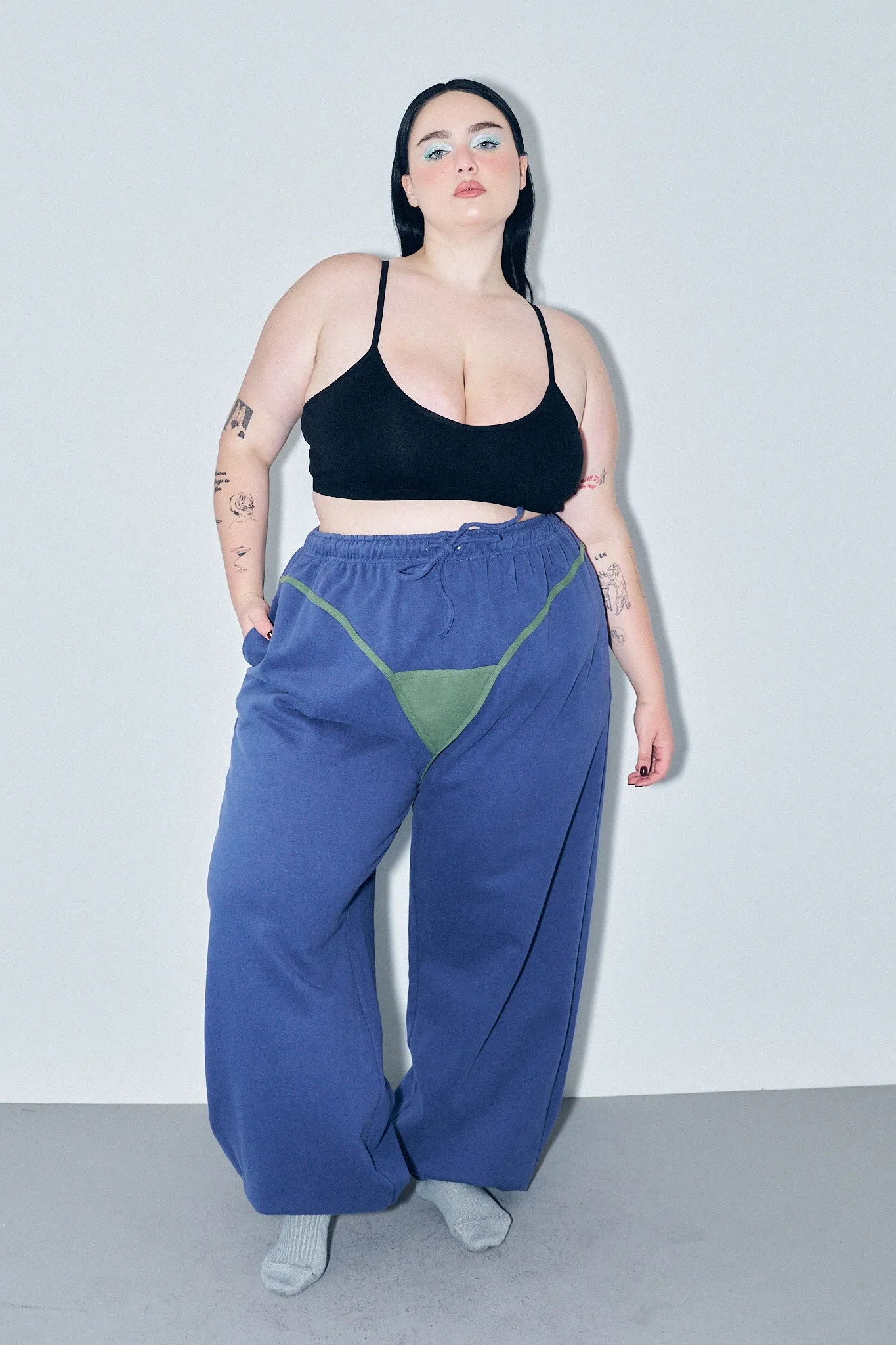 Bikini Bod Sweatpants Blue/Green sold by Fashion Brand Company
