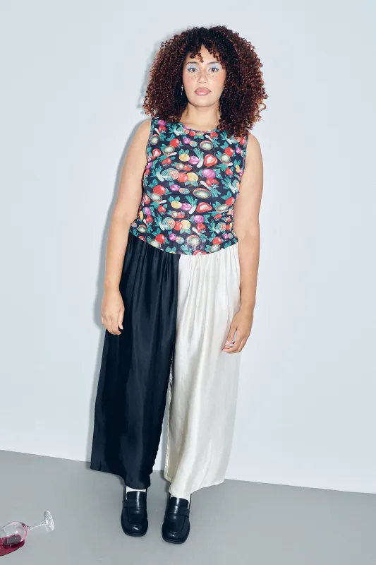 1 left - Satin Two Toned Pants made by Fashion Brand Company