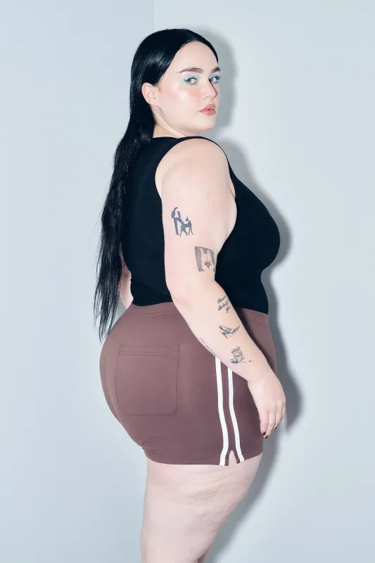 5 left - Sporty Short Shorts Brown sold by Fashion Brand Company