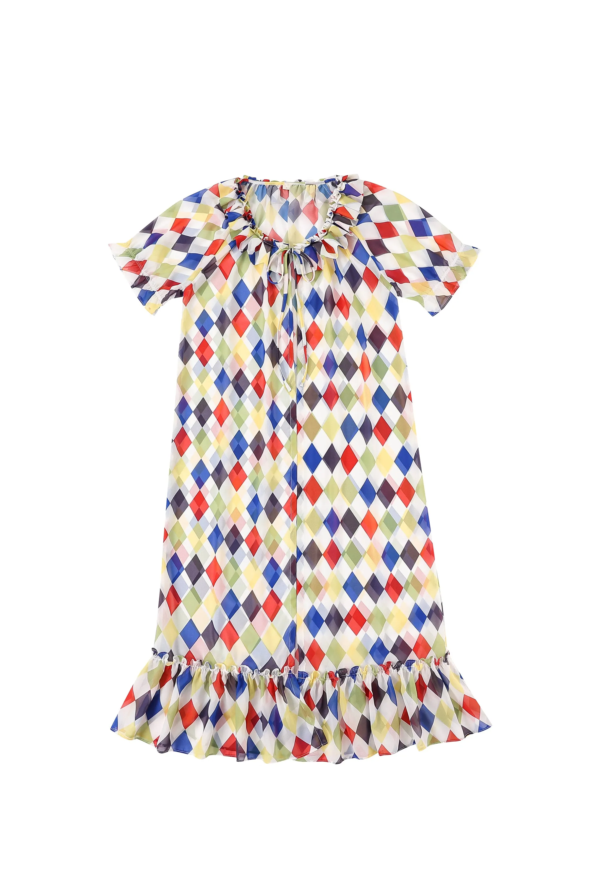 Chiffon Ruffle Harlequin Duster sold by Fashion Brand Company product image thumbnail 3